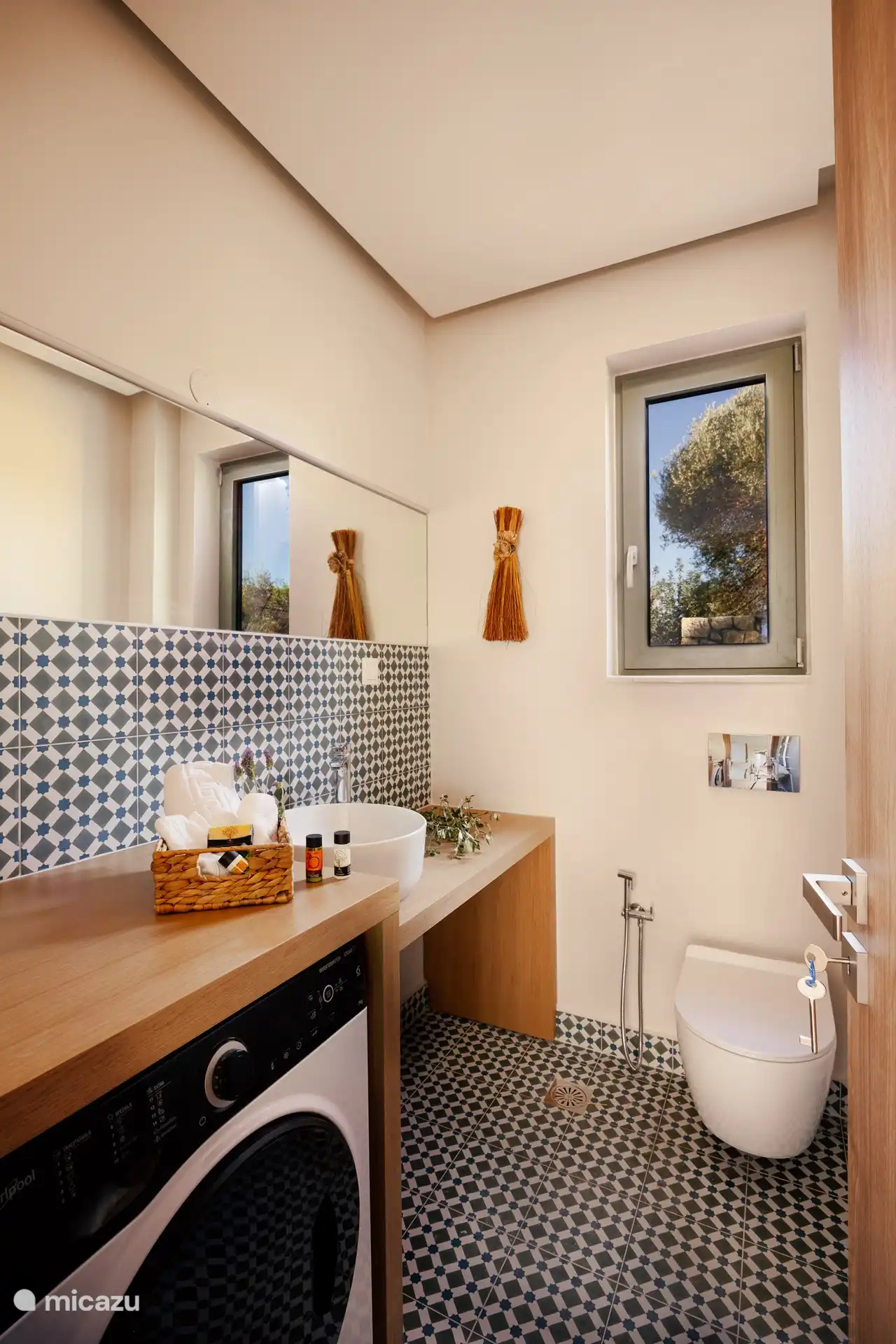 The additional toilet on the ground floor with laundry facilities