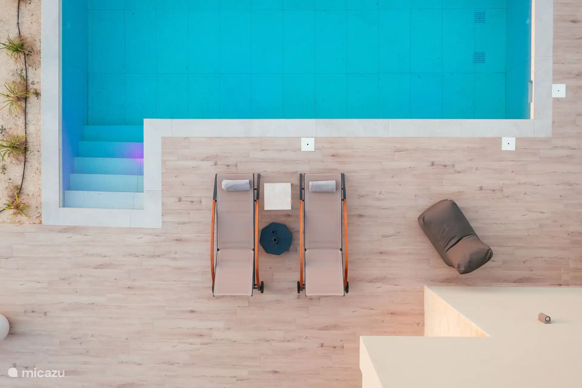 The pool from the drone (Half of the pool)