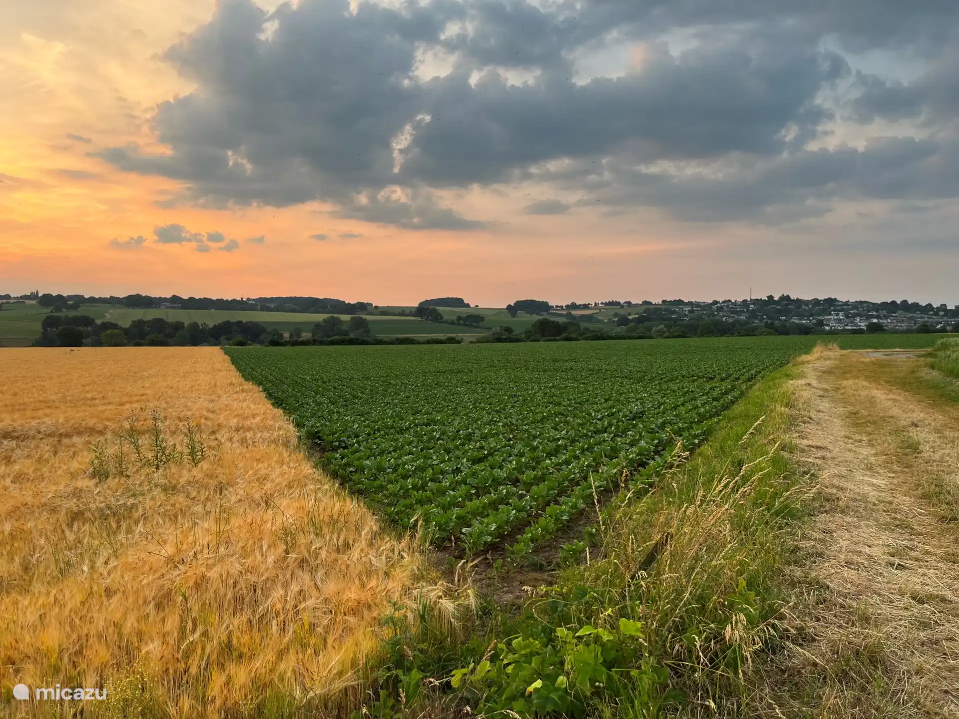 From the road along the park you can walk straight into the fields with beautiful views.