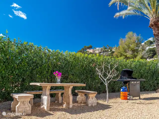 Villa Pequena Joya en España, Costa Blanca, Moraira - villa Acogedor rincón al final de la terraza