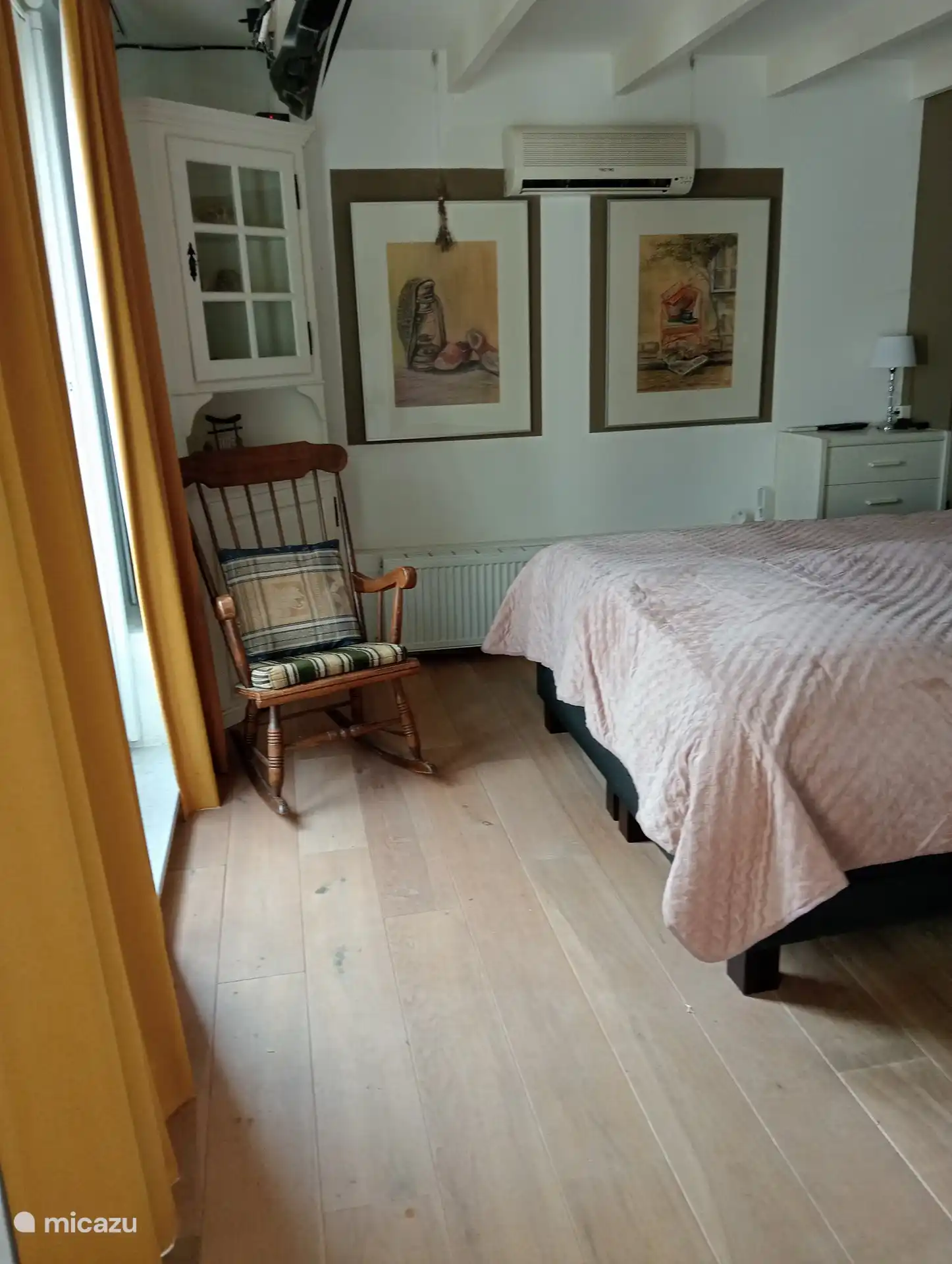 Spacious bedroom with adjustable box spring and of course a TV available.