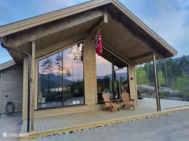 Location de Vacances Norvège, Telemark, Vradal, cabane en bois / lodge - Lillelørdag Hytte Terrasse