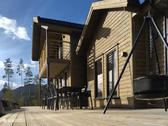 Location de Vacances Norvège, Telemark, Vradal, cabane en bois / lodge - Lillelørdag Hytte Terrasse