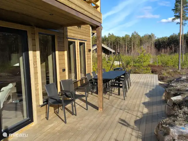 Location de Vacances Norvège, Telemark, Vradal, cabane en bois / lodge - Lillelørdag Hytte Terrasse