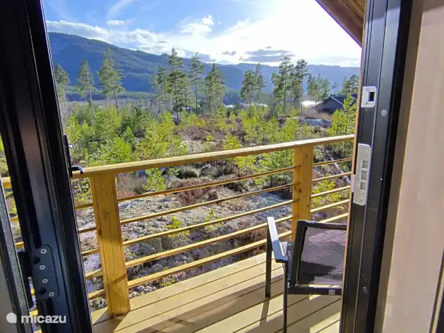 Location de Vacances Norvège, Telemark, Vradal, cabane en bois / lodge - Lillelørdag Hytte Vue balcon