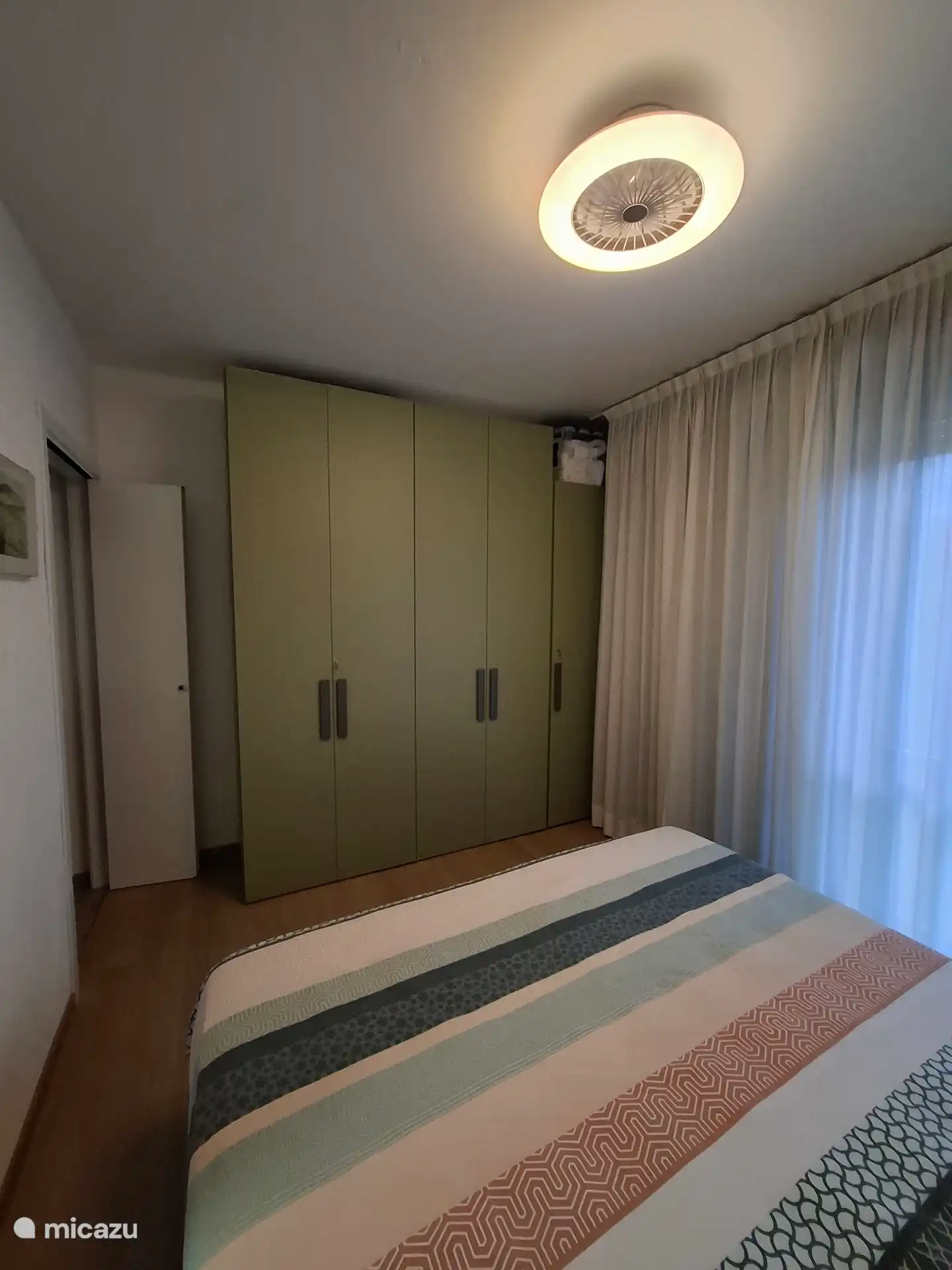 Closet wall in bedroom 1