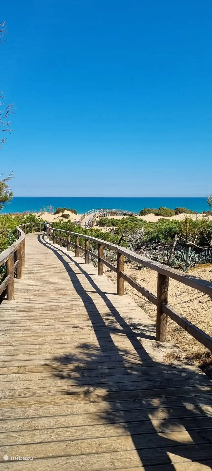 Hermosos senderos de pared cerca de las playas
