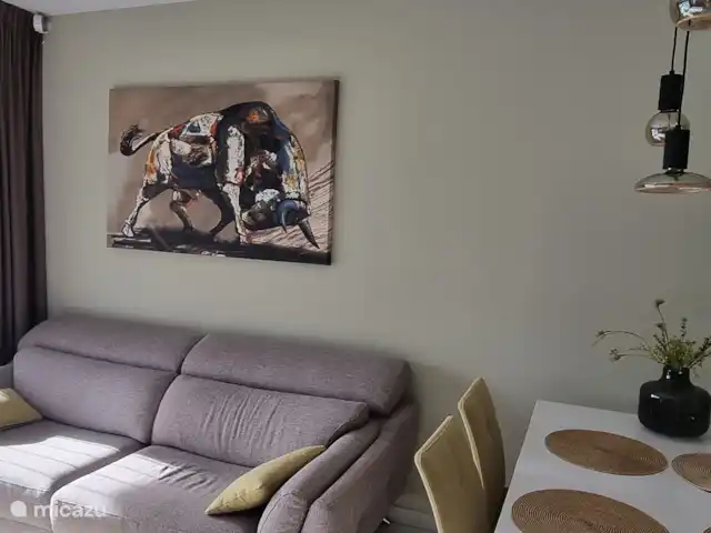 Location de Vacances Espagne, Costa Blanca, Guardamar del Segura, appartement - Casa Croes - Plage de l’Oasis XIII Salon avec canapé 3 places