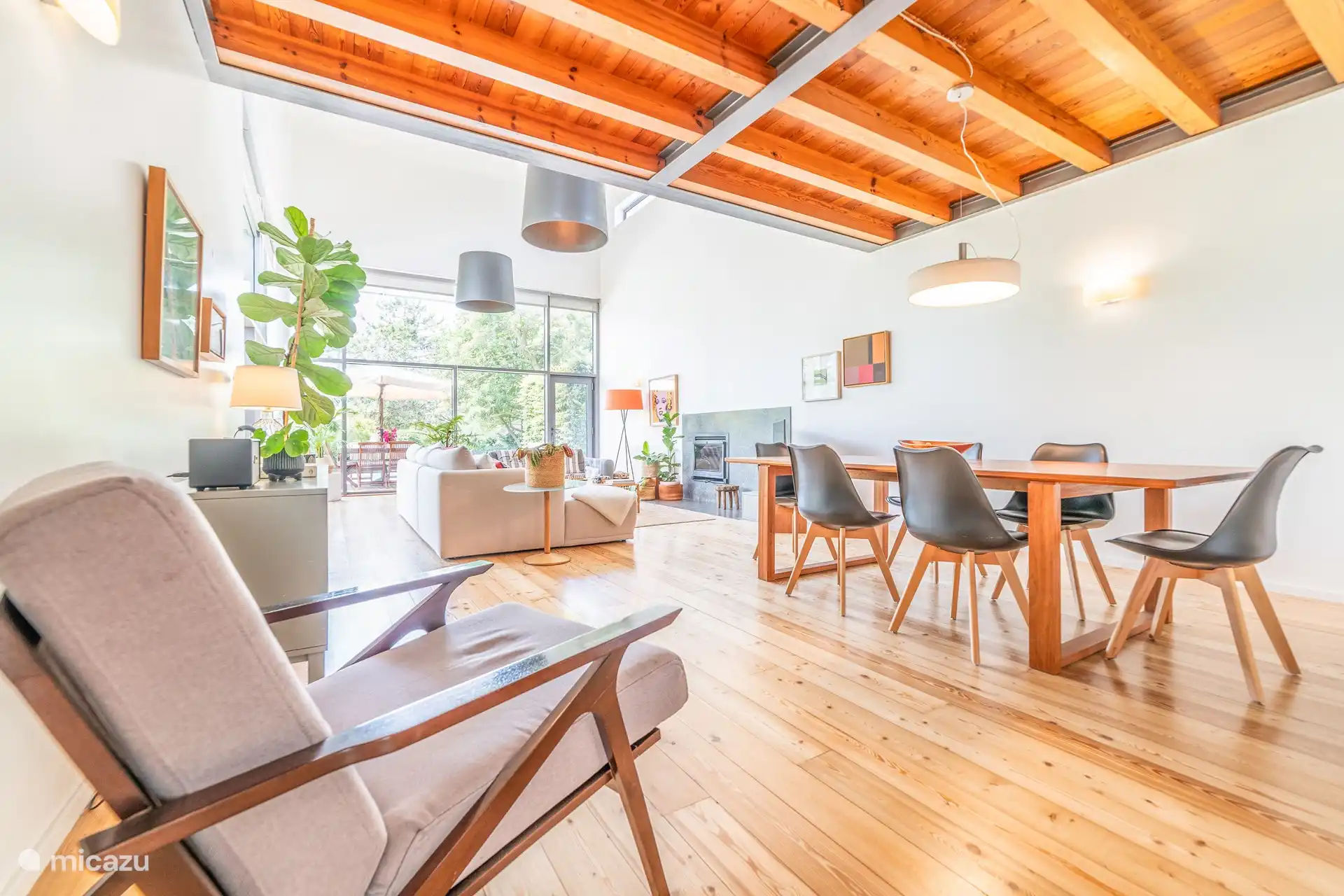 Living room with dining area