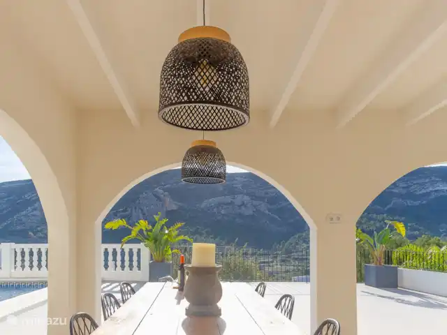 Villa Vino Pedreguer 8 personen huren in Spanje, Costa Blanca, Pedreguer - villa heerlijk ontbijten of borrelen aan onze grote familietafel