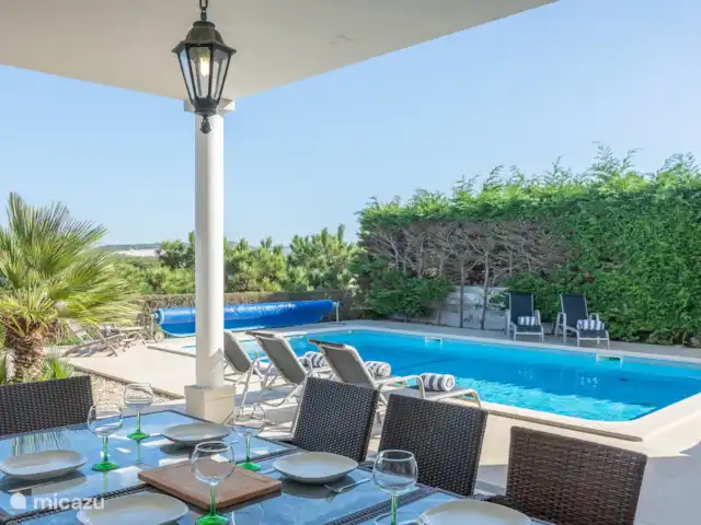 Villa Linde | Portugal, Costa de Prata, Obidos - villa Vue depuis la table à manger sur la piscine