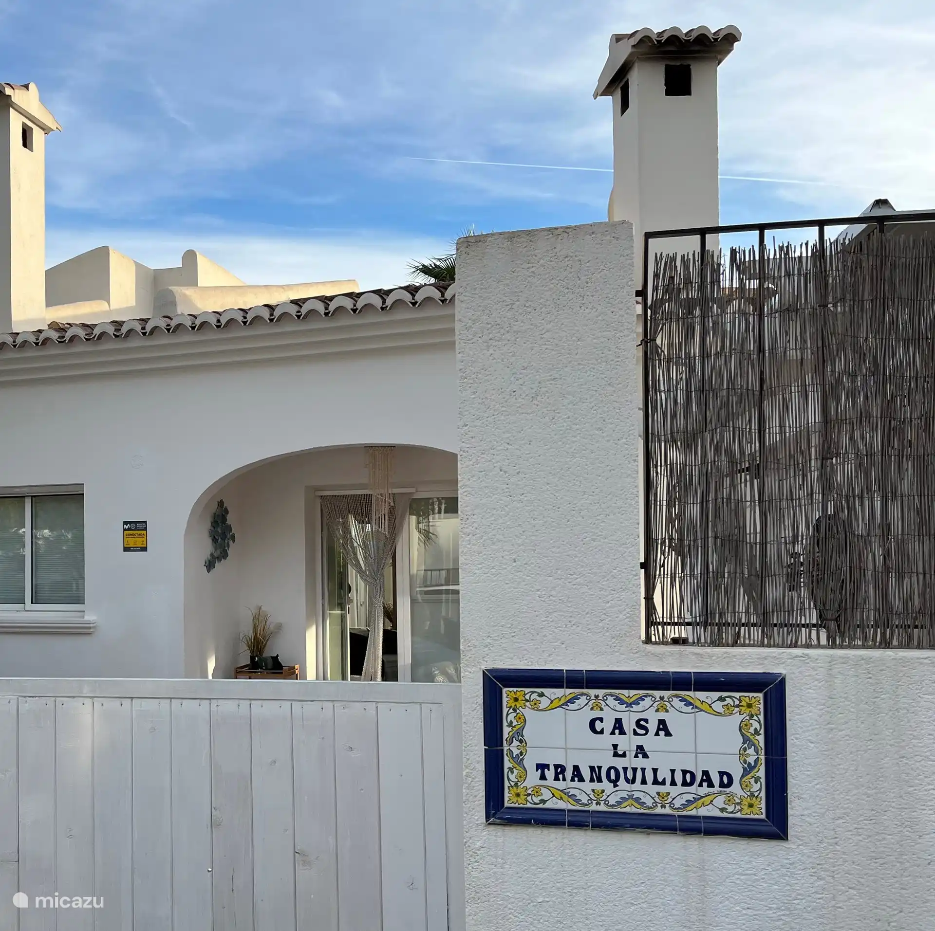 The entrance of the house