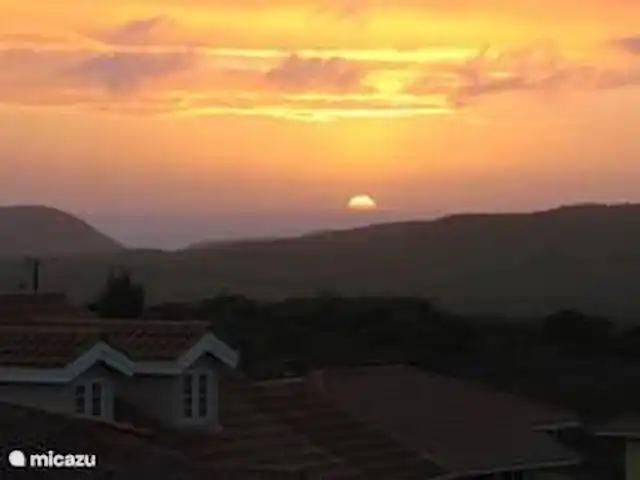 Location de Vacances Curaçao, Banda Abou (ouest), Fontein, appartement - Sonrisa Curaçao, Horizons Coucher de soleil sur la terrasse