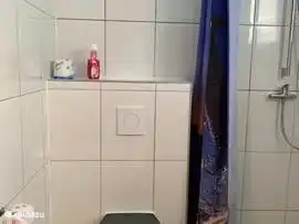 Shower with hot water