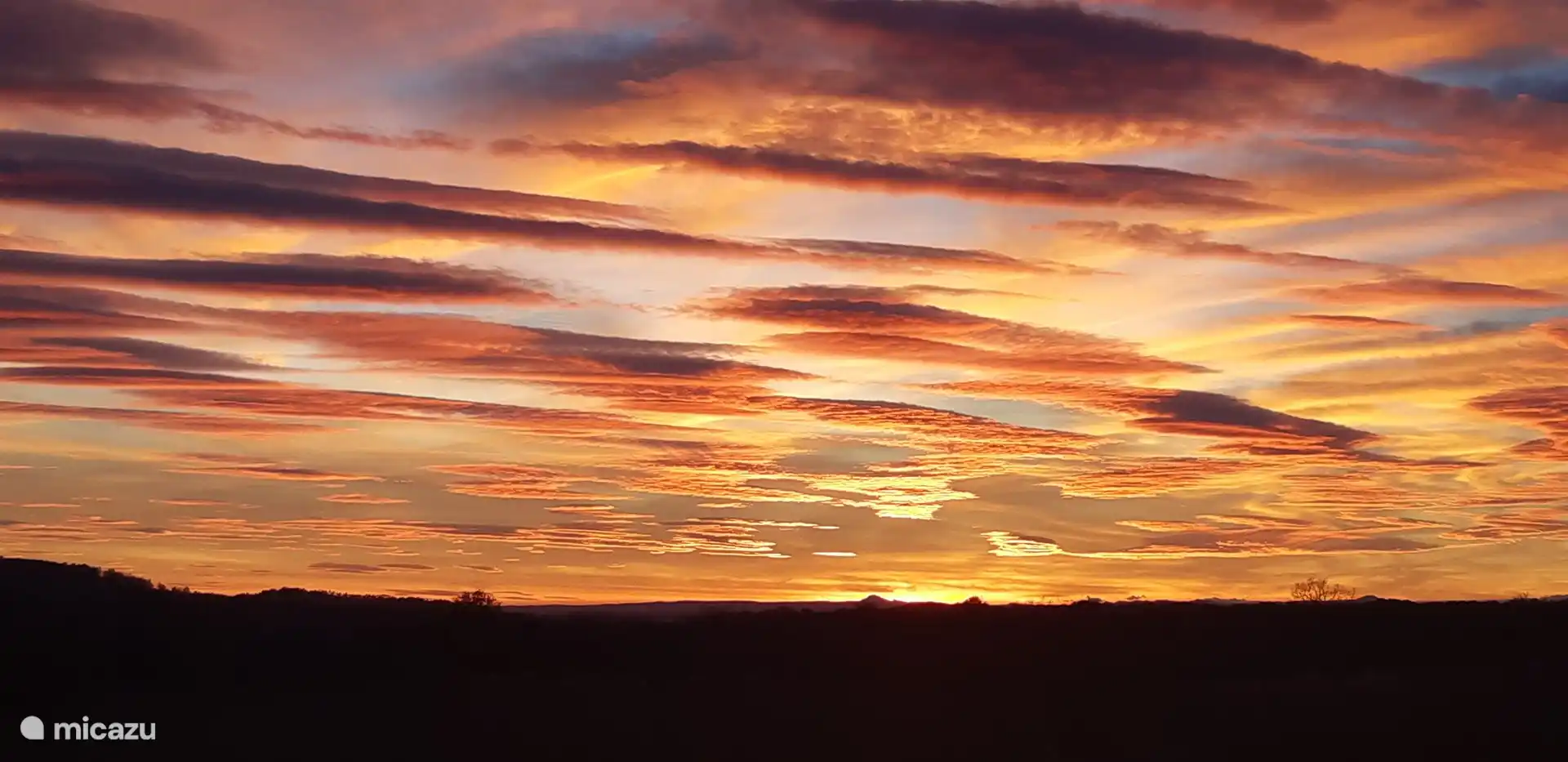 Sunset from the garden