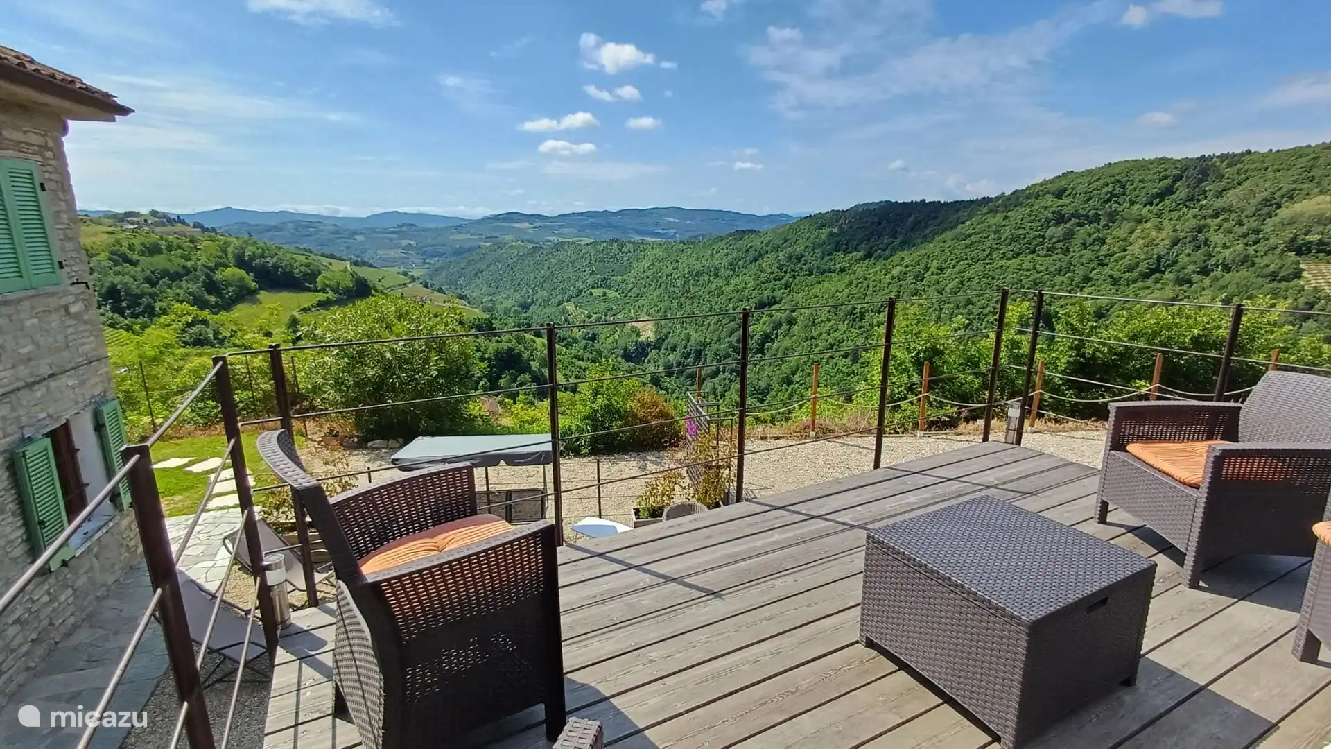 private terrace on the valley