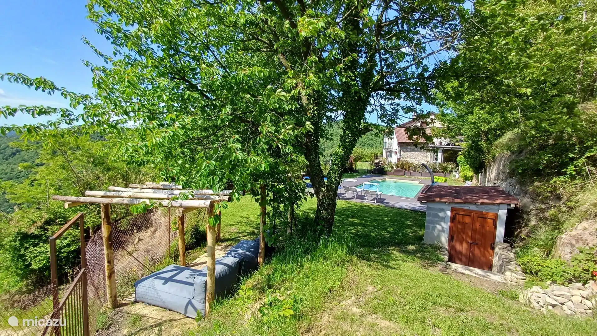 relax area in the garden