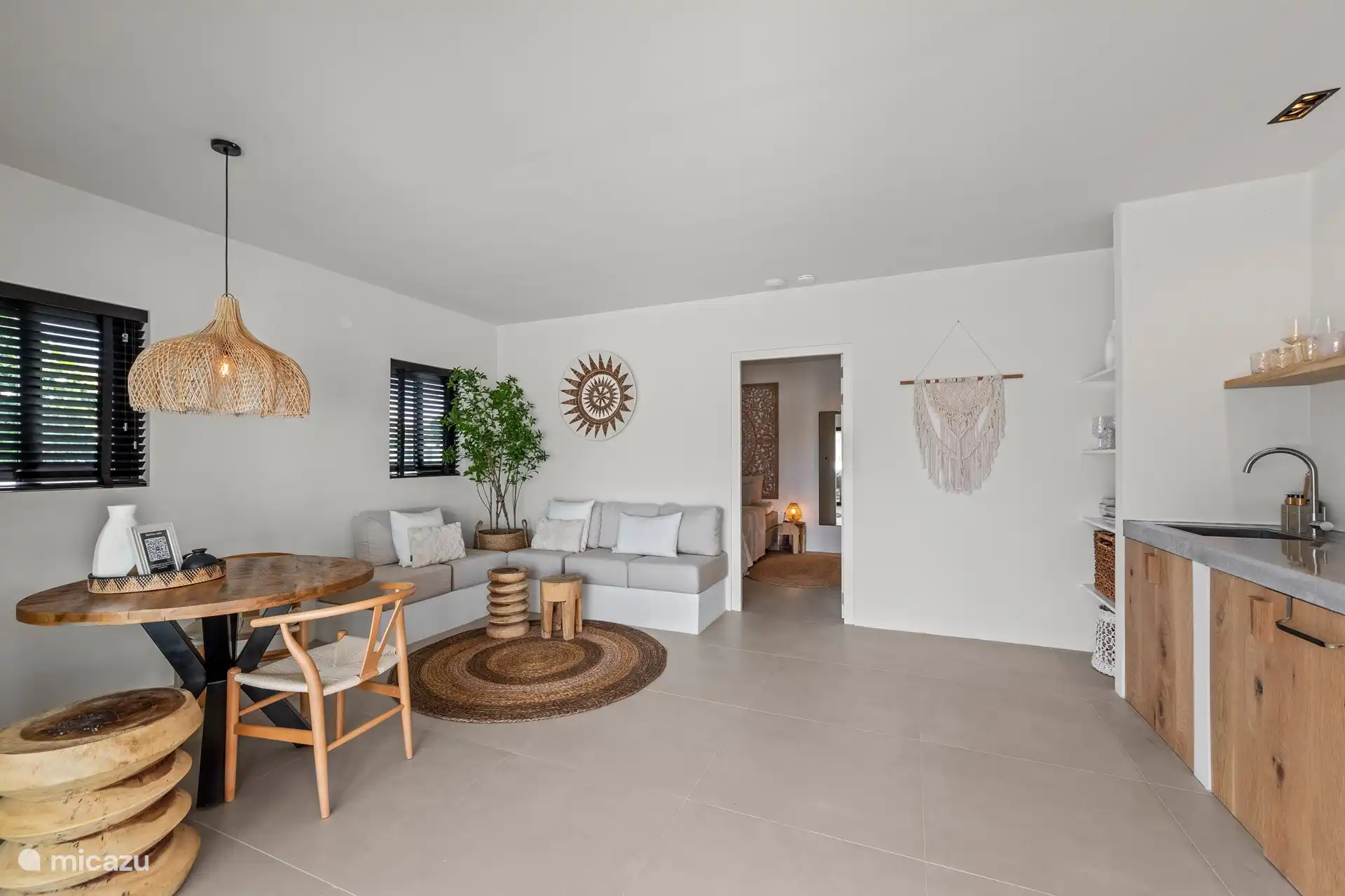 Het woongedeelte van het appartement.