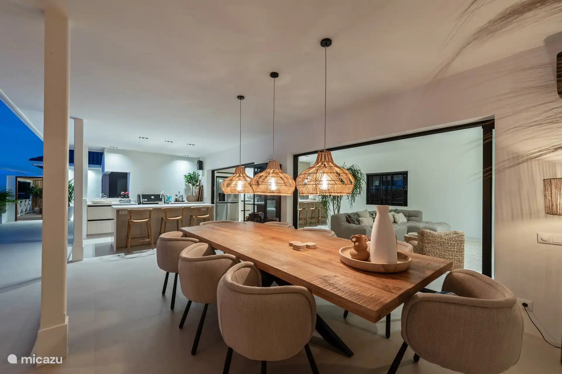 De villa is zeer sfeervol.