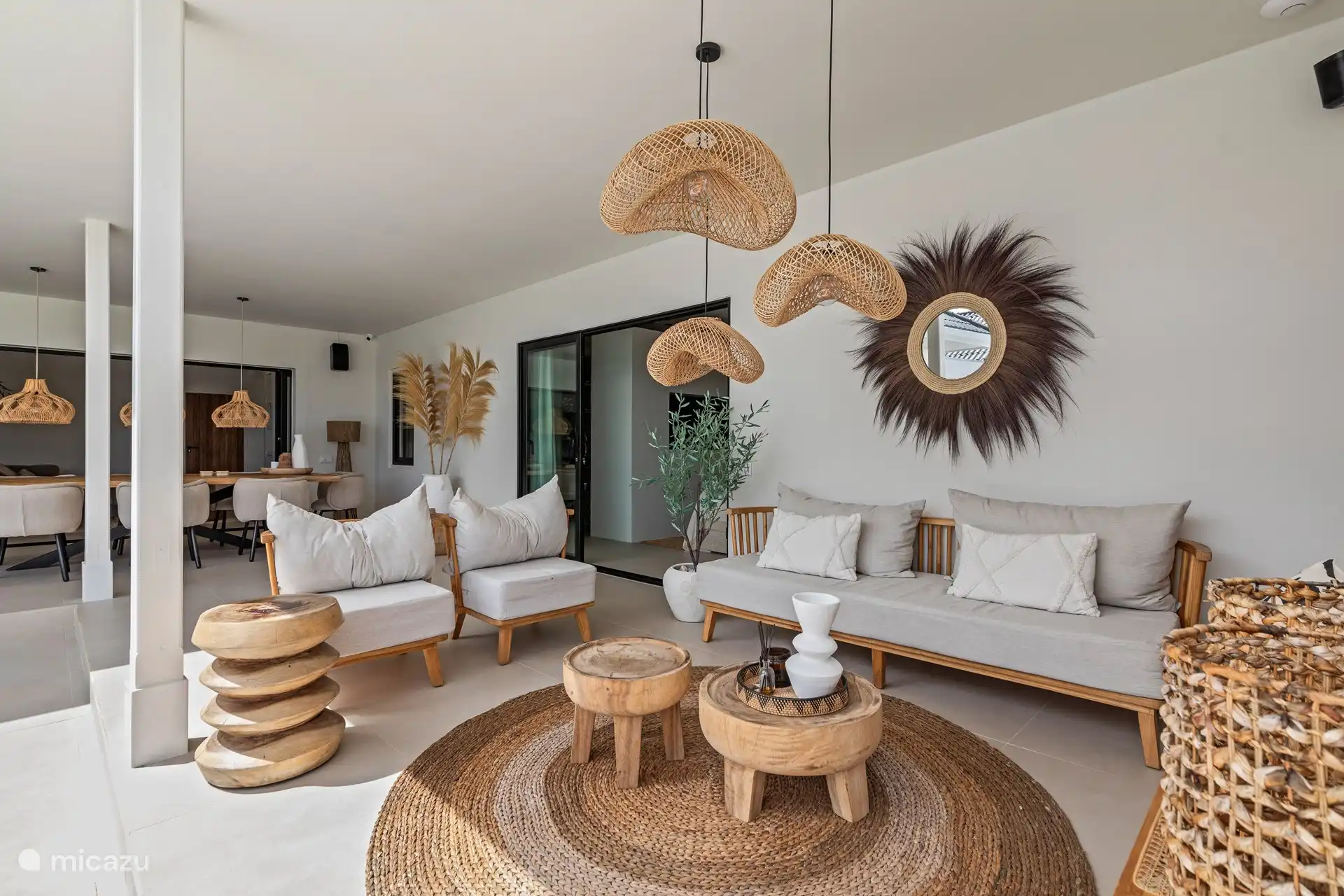 Het zitgedeelte op de porche.