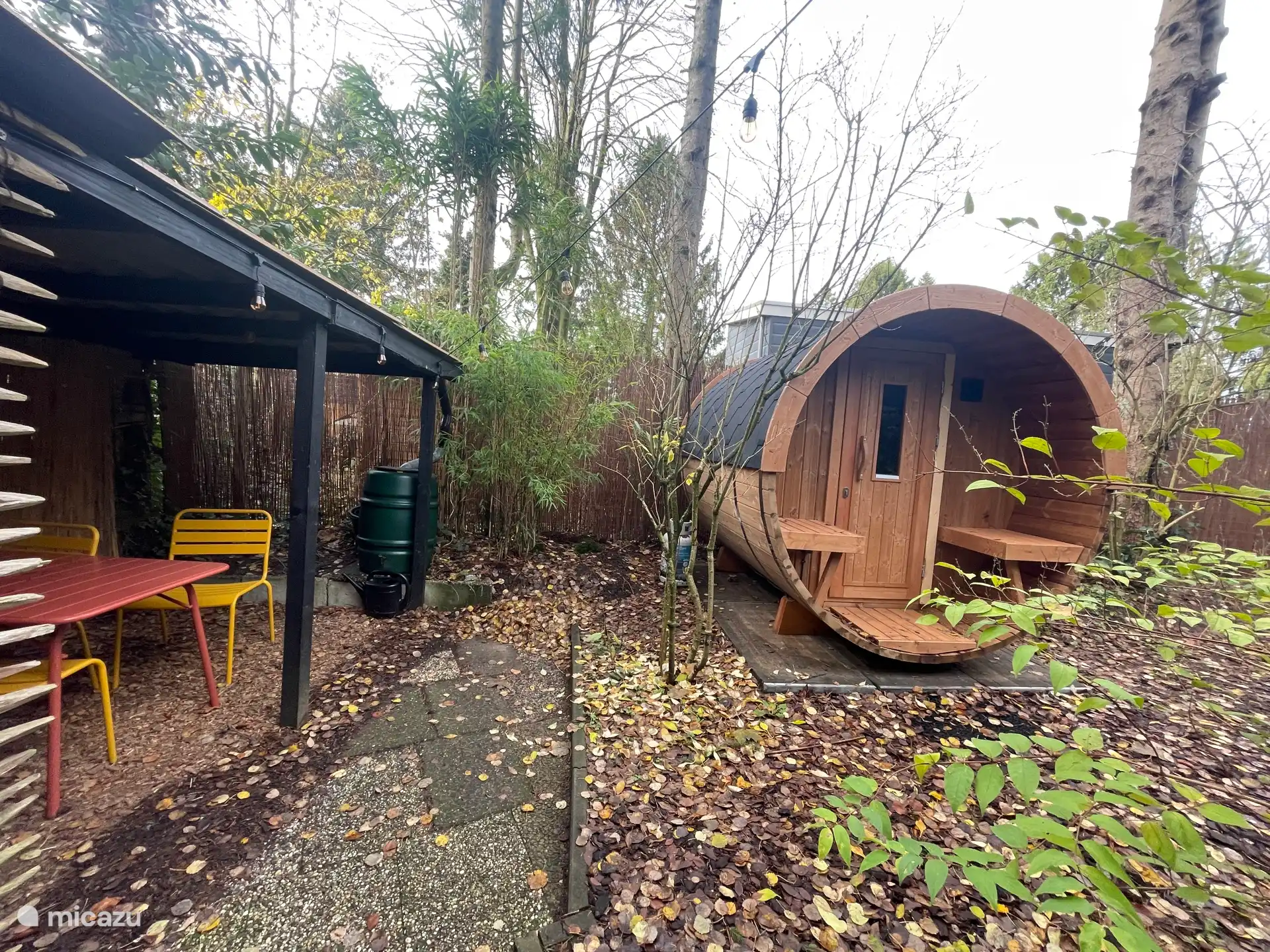 Buiten zitten, sauna