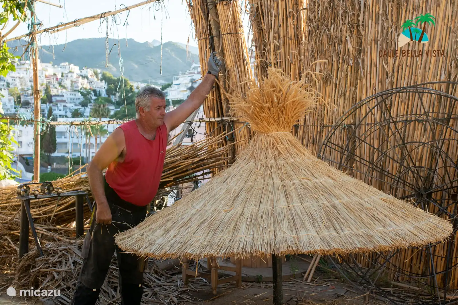 Fabrication de parasol. De l’artisanat pur