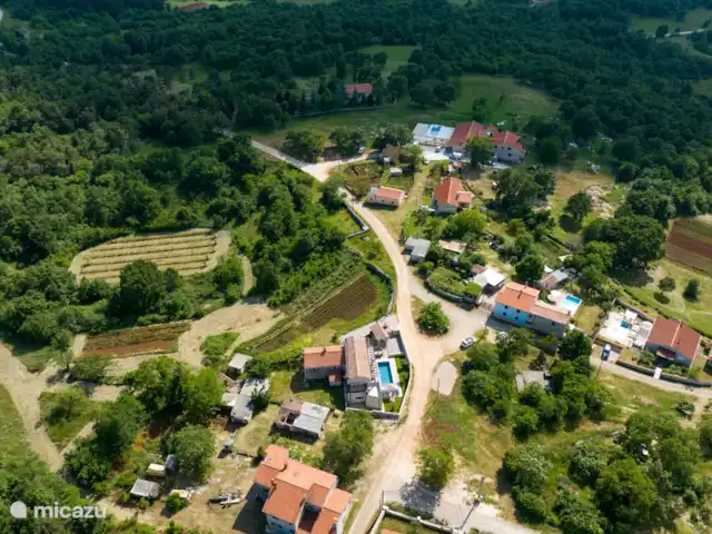Villa Oliveto en Croacia, Istria, Labin - villa desde el aire