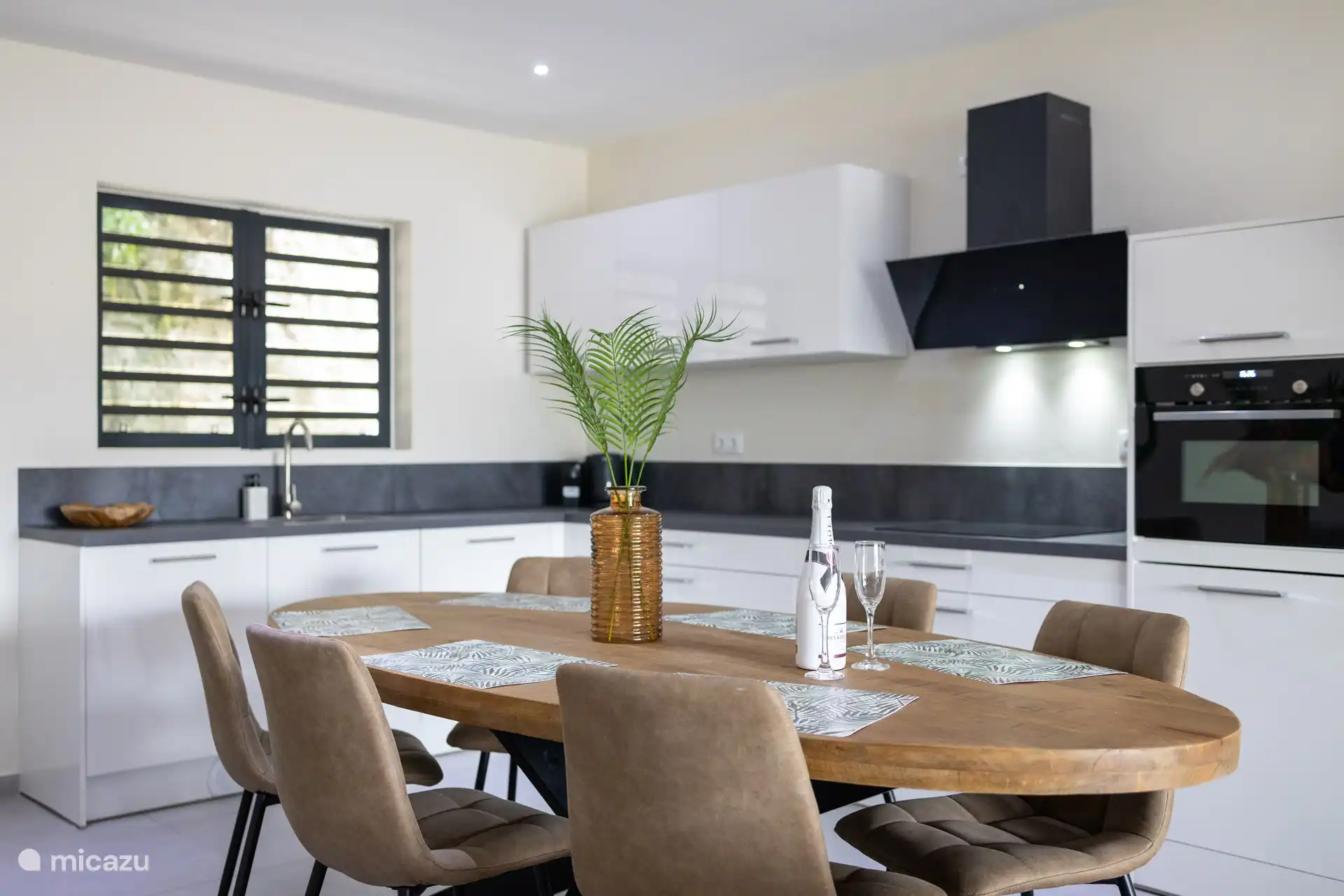 Dining area and kitchen