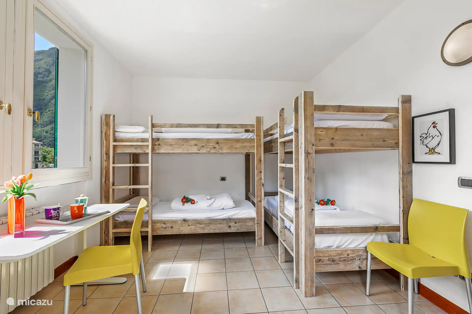 Etagenbetten im Obergeschoss (200x90)