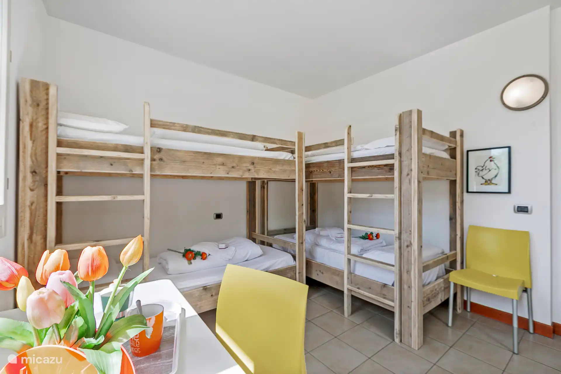 Etagenbetten im Obergeschoss (200x90)