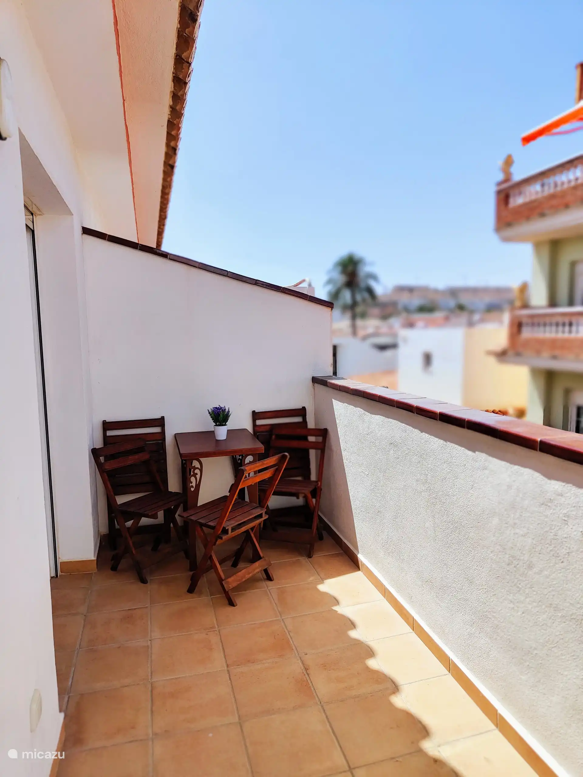 Balcony seating dining area