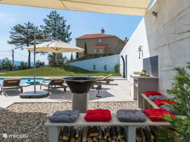 Villa Belici huren in Kroatië, Istrië, Moscenicka Draga - villa zithoek buiten