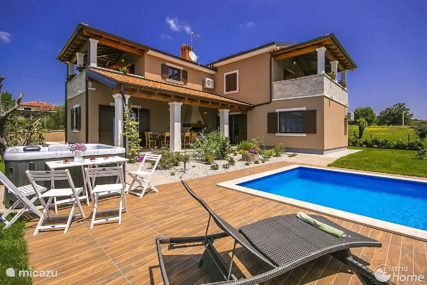 veranda and swimming pool