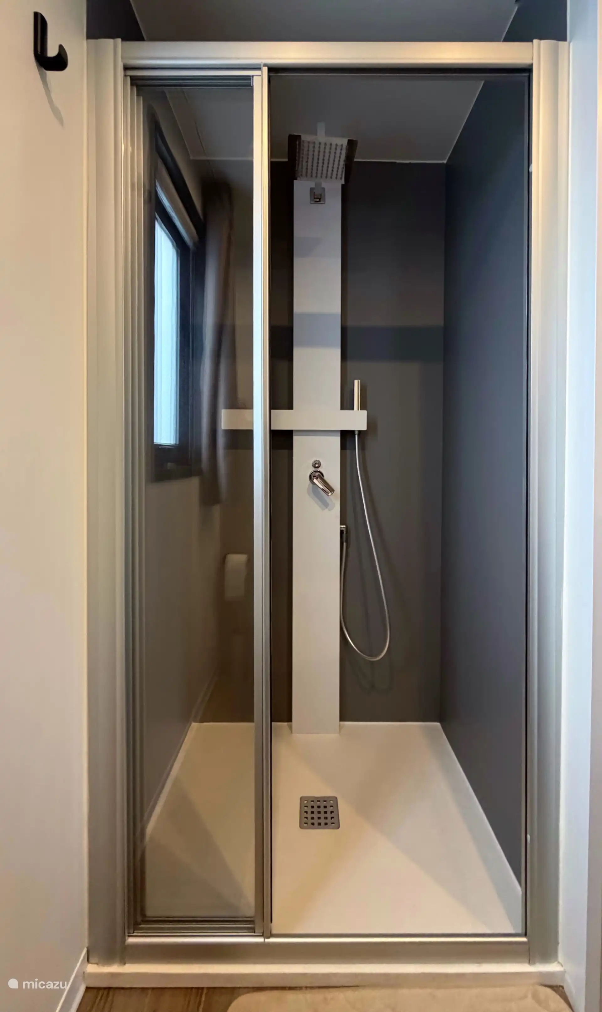 Rain shower with also a separate hand shower head