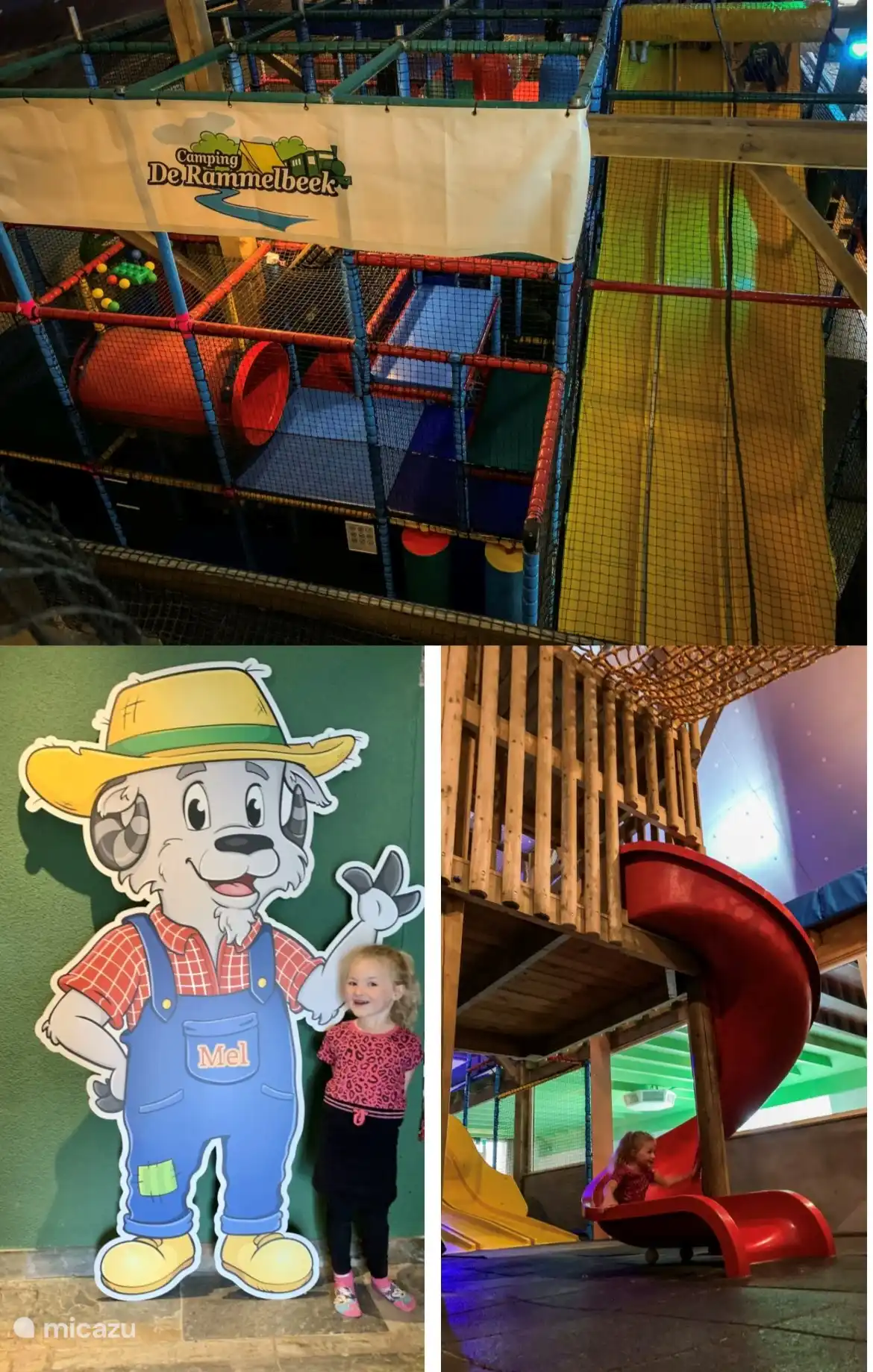 Il y a aussi une aire de jeux intérieure sur place