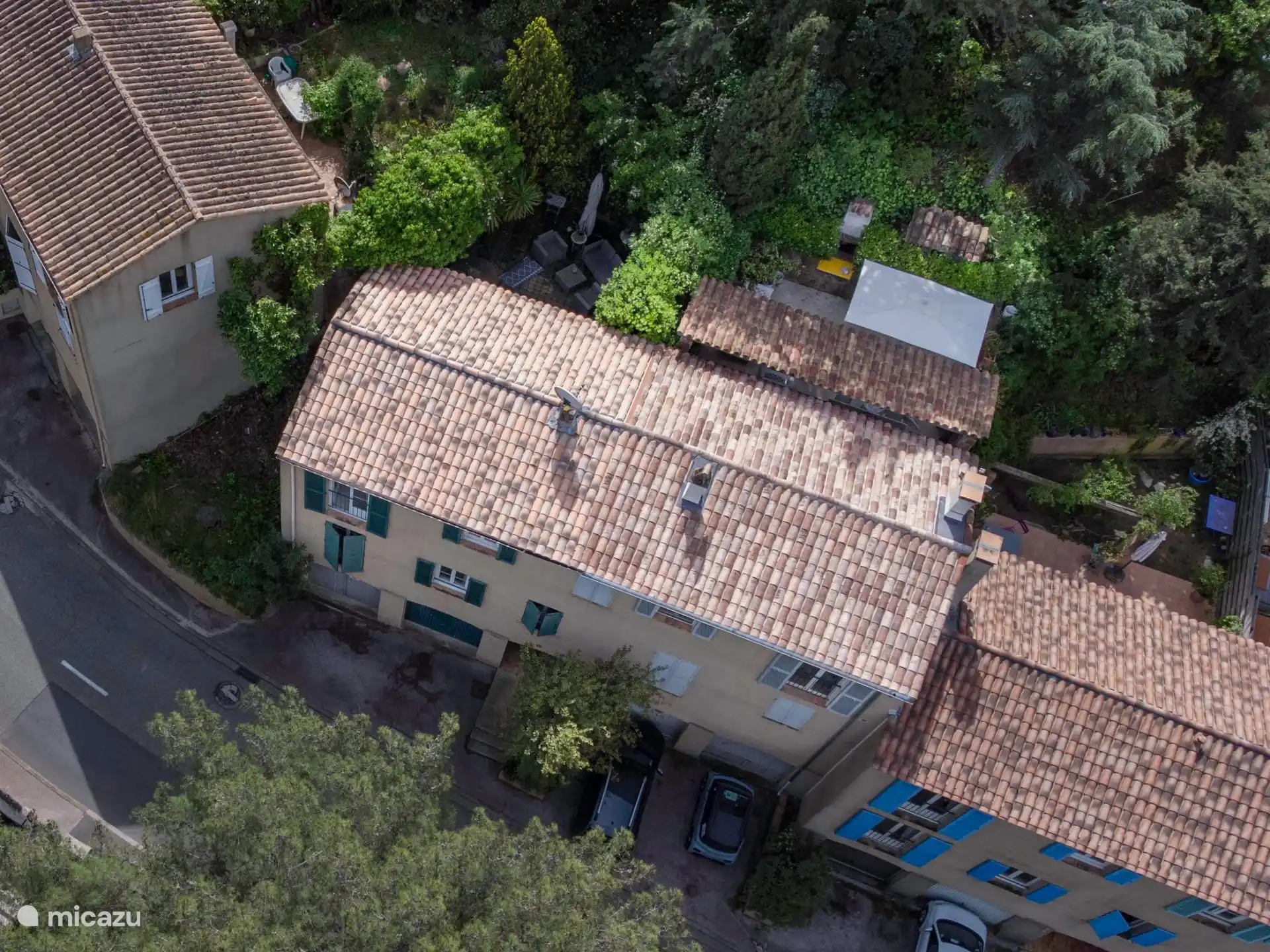 Vista superior de la casa