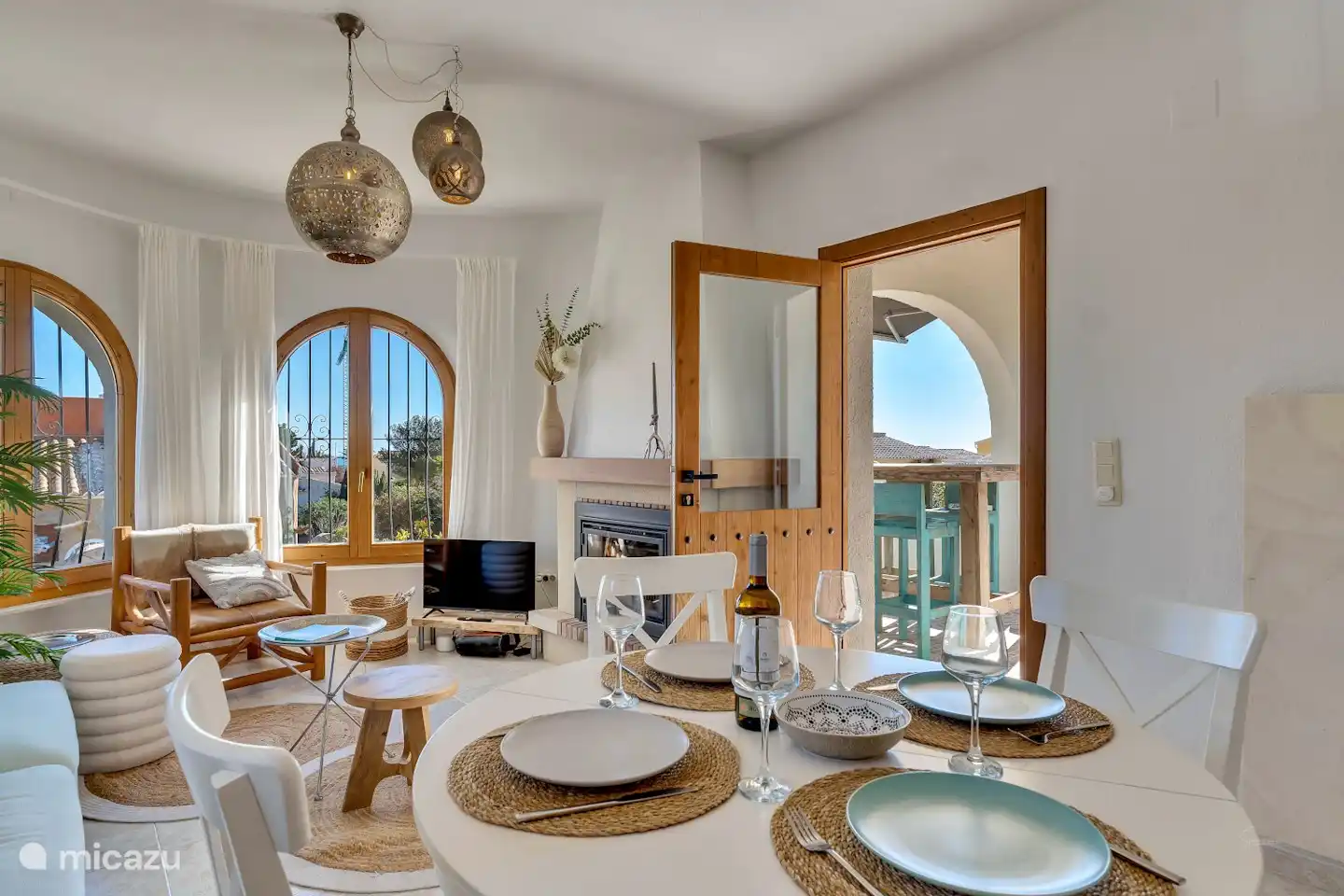 From the living room to the balcony