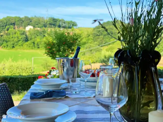 Maison de campagne de Collerovere  | Italie, Marche, Sant'Angelo in Pontano - villa Déjeuner sur la terrasse