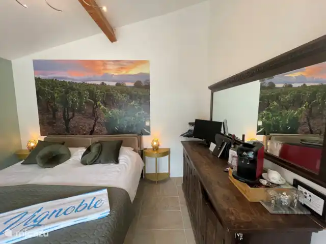 Location de Vacances France, Hérault, Oupia, chambres d'hôtes - Marie Jean chambre Le Vignoble Lit king-size