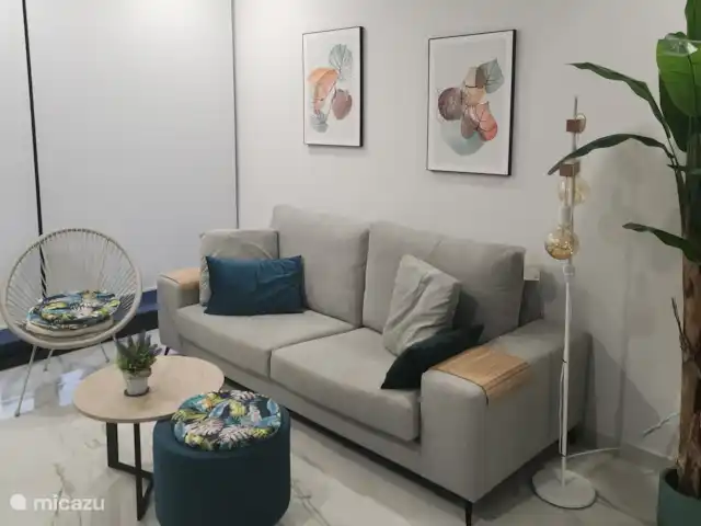 Location de Vacances Espagne, Costa Blanca, Orihuela Costa, penthouse - Amanecer de Luxe  Salon attrayant avec de nombreuses options de sièges pour 4 personnes