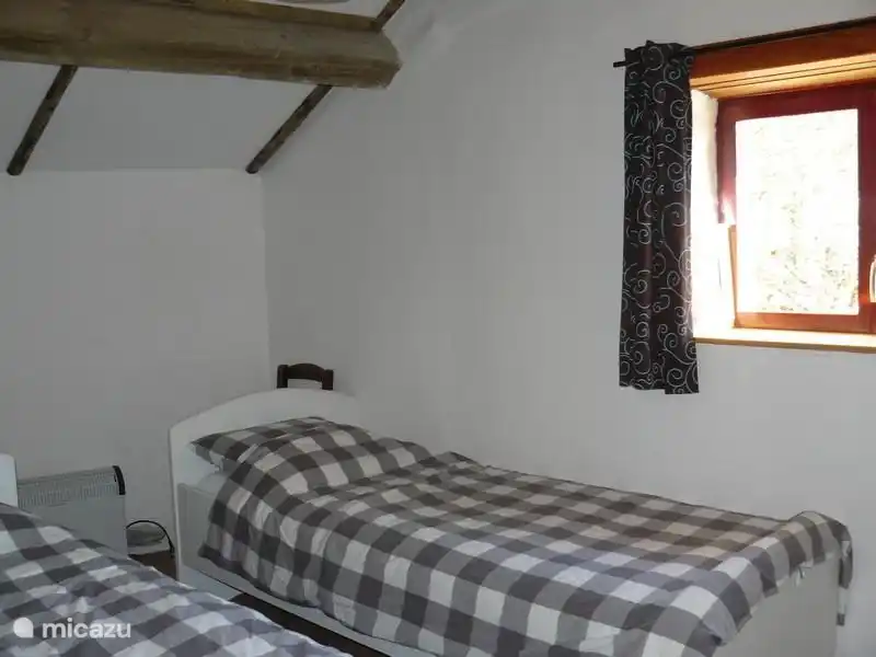 Slaapkamer met 2 1 persoons bedden. 0.80 x 2.00