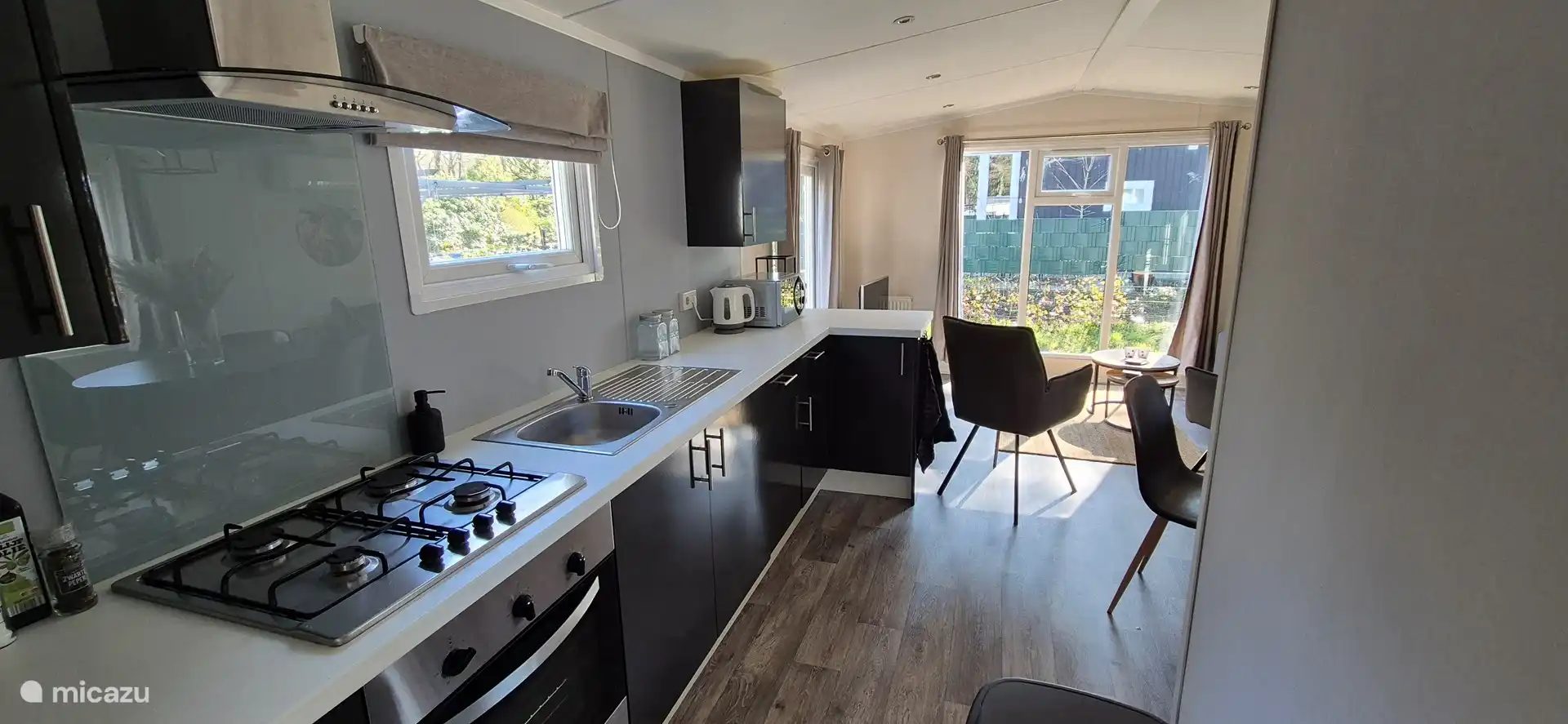 Cuisine entièrement équipée dans un chalet confortable dans la Veluwe.