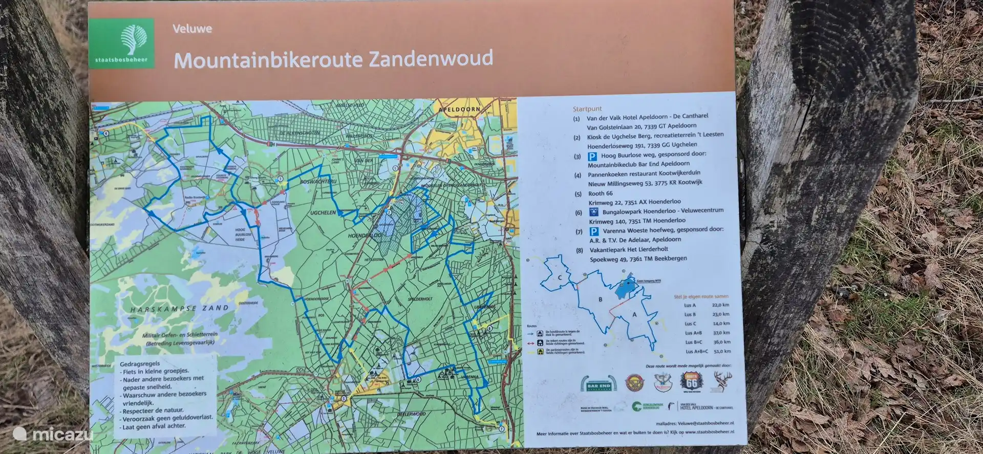 Piste VTT en bordure du parc
