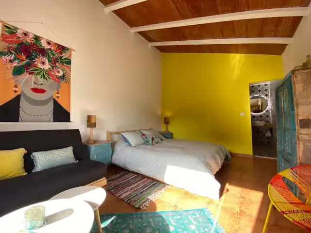 Wandelen, Portugal, Costa de Prata, Alcobaça, bed & breakfast Pátio do Vale - Cantinho slaapkamer Cantinho