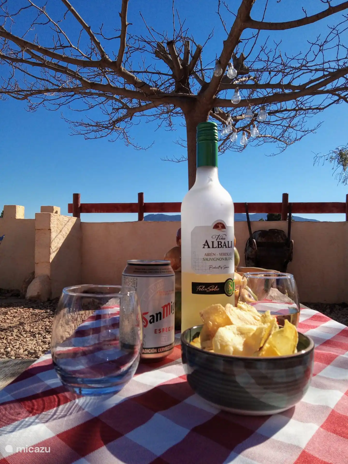 a glass of wine with the view