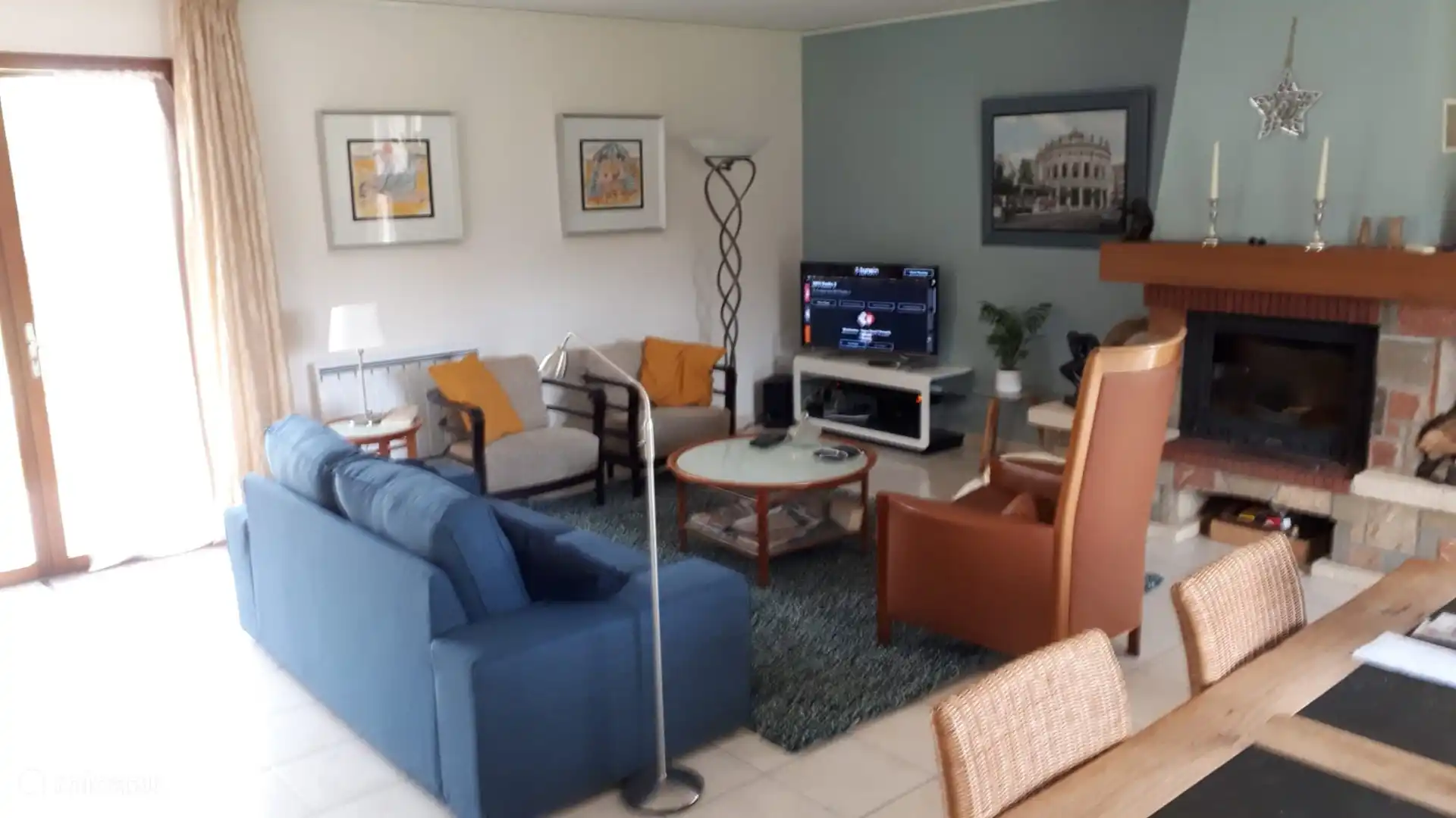 Our living room, where breakfast is also served