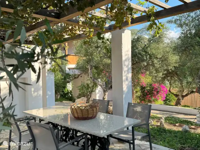 Olivar Villa Serenity en Grecia, Creta, Agia Galini - villa Siéntate bajo las ramas de parra