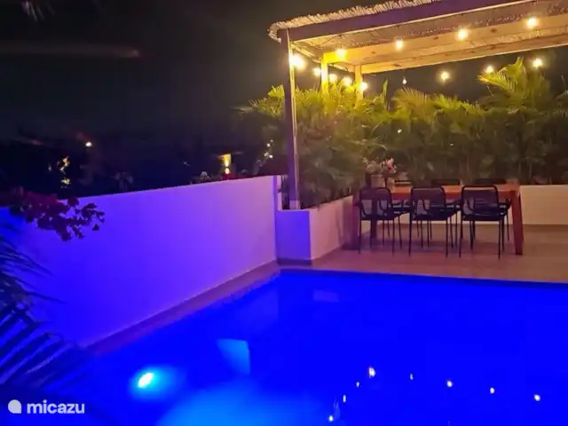Curaçaovilla de rêve | Curaçao, Banda Ariba (est), Jan Thiel - villa Piscine privée le soir
