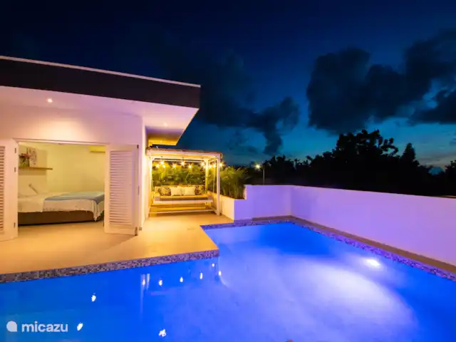 Curaçaovilla de rêve | Curaçao, Banda Ariba (est), Jan Thiel - villa Villa le soir