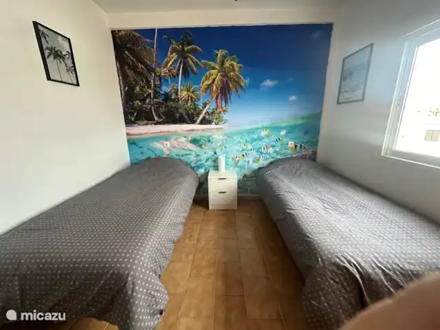 Casa Suerte  en España, Costa Blanca, Torrevieja - apartamento Dormitorio con 2, camas individuales y aire acondicionado y ventilador